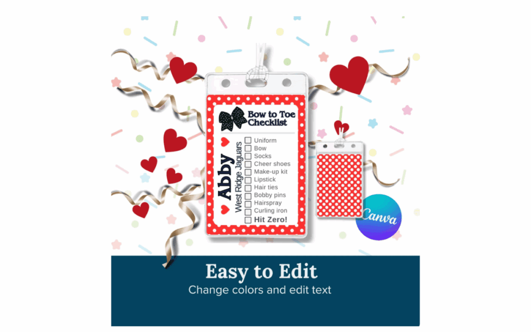 Bow To Toe Cheer Checklist | Cheer Checklist | Cheer Team Mom