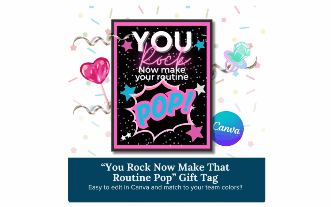 Cheer Dance Candy Gift Tags | You Rock Routine Digital Tags | Competition Team Treats | Editable Squad Recognition Download