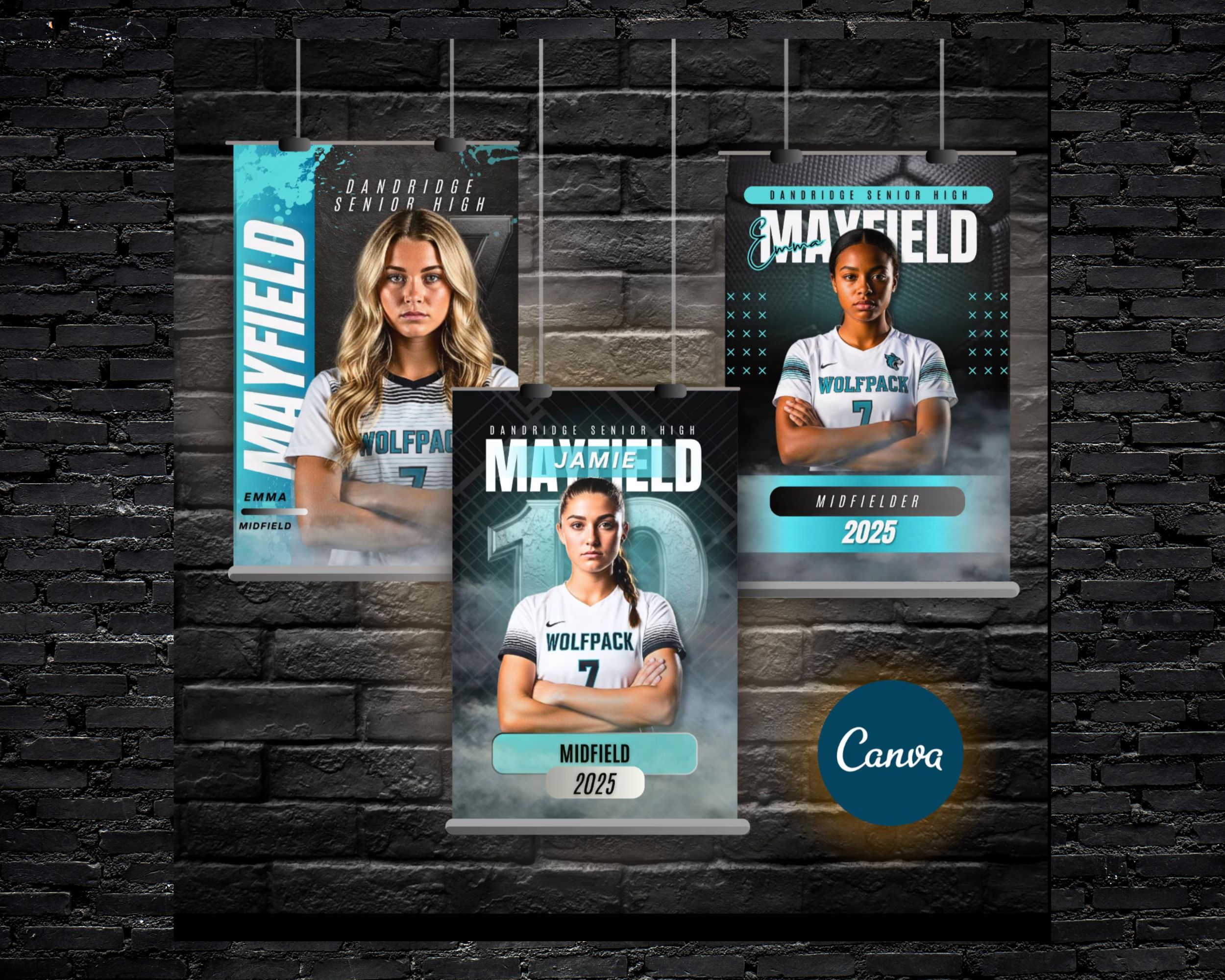 Girls Soccer Senior Night Poster Templates