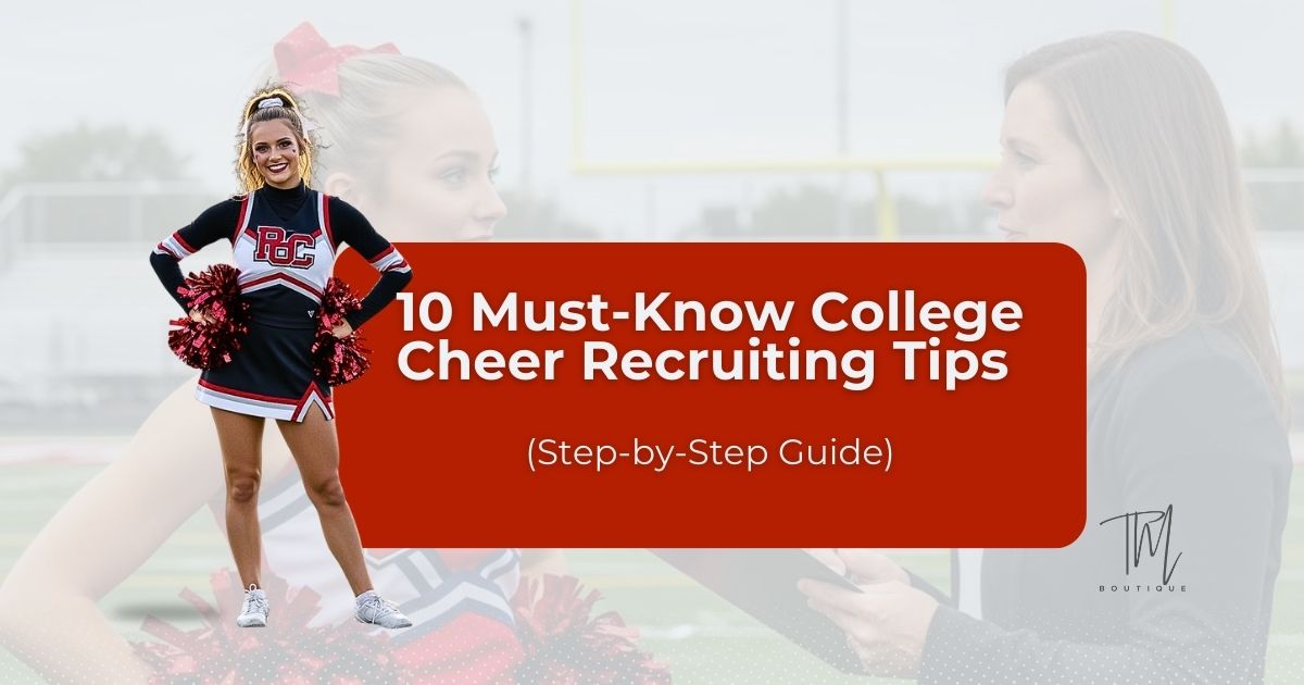Example of a college cheer recruiting profile template for athletes